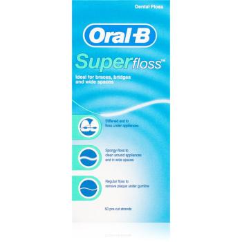 Oral B Super Floss dentálna niť pre strojček a implantáty 50 ks