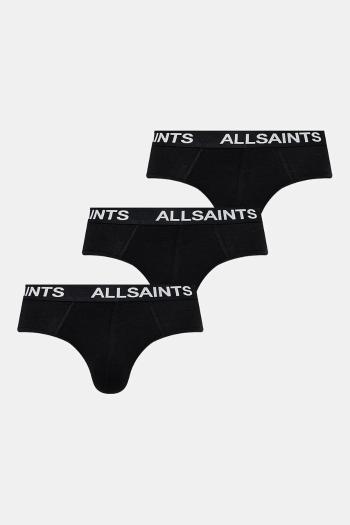 Slipy AllSaints 3-pak čierna farba, ASM493441