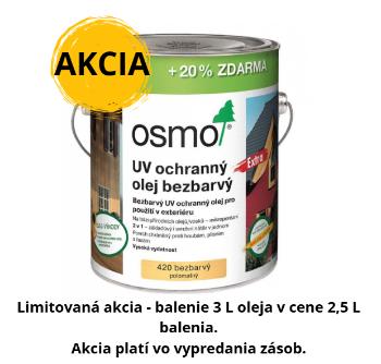 OSMO UV OCHRANNÝ OLEJ 420 - Prírodný olej s biocídom 420 - bezfarebný extra 0,125 L