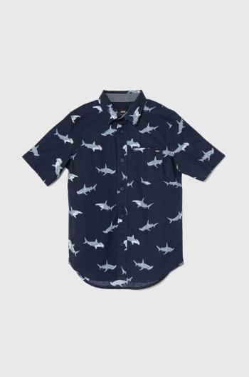 Detská bavlnená košeľa Vans SHARK SS zelená farba