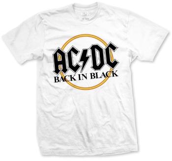 AC/DC Tričko Back in Black Unisex White S