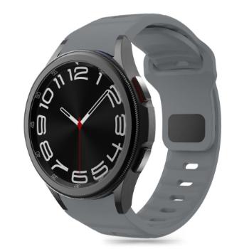 Tech-Protect Silicone Line remienok na Samsung Galaxy Watch 4 / 5 / 5 Pro / 6 / 7 / FE, crayon grey