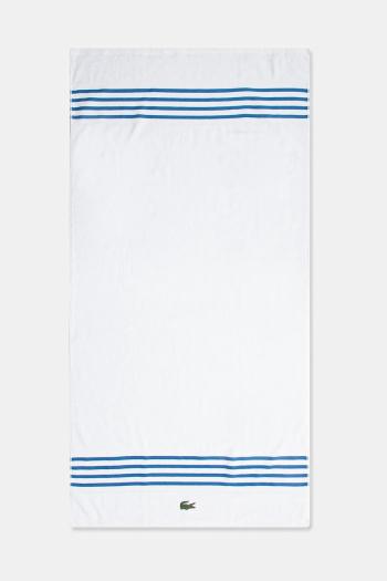 Bavlnený uterák Lacoste LCOURTLI Aerien 70 x 140 cm biela farba