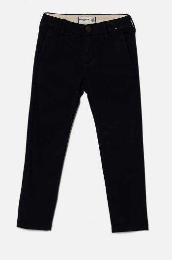 Detské nohavice Abercrombie & Fitch tmavomodrá farba, jednofarebné, KI230-4021