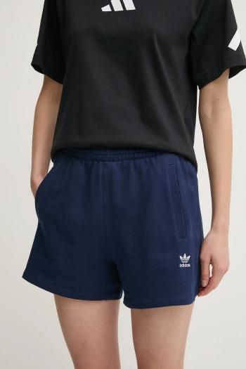 Šortky adidas Originals Essential dámske, tmavomodrá farba, jednofarebné, vysoký pás, JC8976