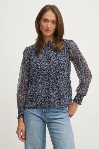 Košeľa Pepe Jeans CAMILA dámska, tmavomodrá farba, regular, so stojačikom, PL305007