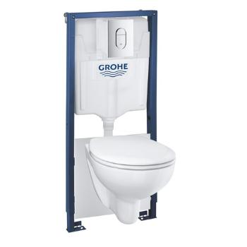 Cenovo zvýhodnený závesný WC set GROHE do ľahkých stien / predstenová montáž + WC GROHE Bau Ceramic G394180001
