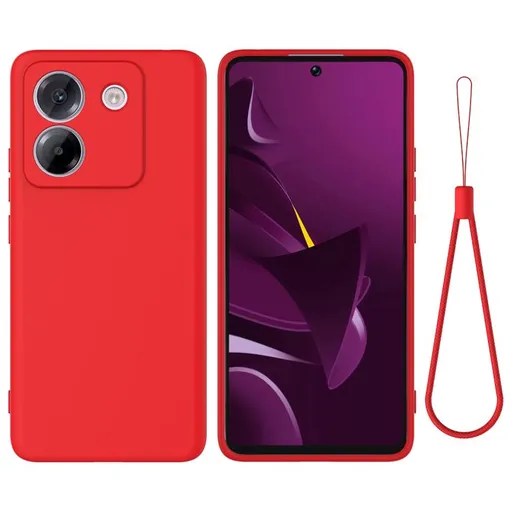 RUBBER Ochranný obal pre Xiaomi Poco M7 Pro 5G červený