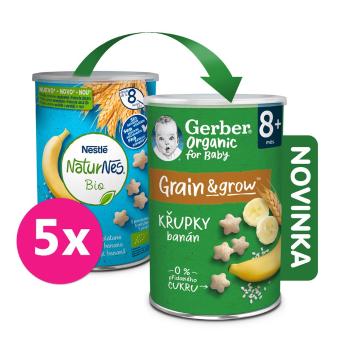 5x GERBER Organic chrumky banánové 35 g