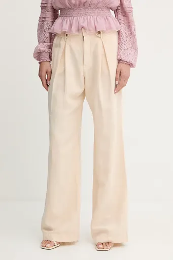 Nohavice s prímesou ľanu Guess SHAYE