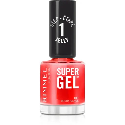 Rimmel Super Gel gélový lak na nechty bez použitia UV/LED lampy odtieň 011 Berry Glace 12 ml