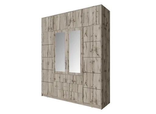 ArtStol Šatníková skriňa BALI D4 s nadstavcom | dub wellington 196 cm