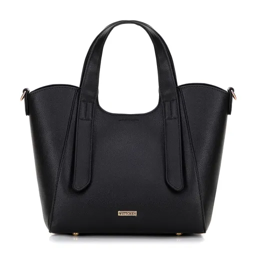 Dámsky kabelka s vyberateľnou taštičkou čierny 100-4Y-215-1