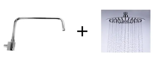 OLSEN SPA - Hlavová sprcha VESUV PLUS + Držiak hlavovej sprchy W19 BAGW19+BAPG8255