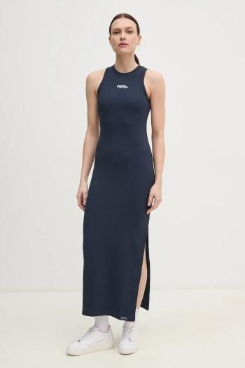 Šaty Red Bull Racing x Pepe Jeans LOGO RIB MAXI DRESS tmavomodrá farba, maxi, priliehavá, RL950003