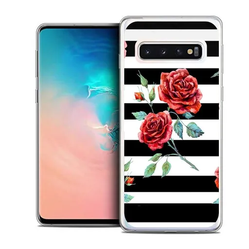 PROTEMIO MY ART Ochranný kryt Samsung Galaxy S10 Plus BLACK AND WHITE (034)