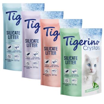 5 + 1 ingyen! 6 x 5 l Tigerino Crystals macskaalom - Mix csomag (classic, levendula, virág, aloea vera)