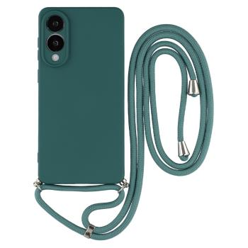 ROPE Kryt so šnúrkou Samsung Galaxy S25 Edge tmavozelený