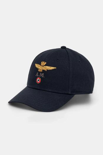 Bavlnená šiltovka Aeronautica Militare tmavomodrá farba, s nášivkou, HA1100CT2848