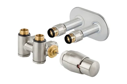 HOPA - THERMCOMBI-SET, stredový ventil (Z4K) s pripojením pre elektrickú tyč - Farba - Nerez, Variant - Pravá RDTHERMCOMSETRS