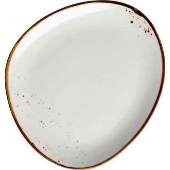 Mäser Oválny tanier Pintar White hnedé bodky 26 x 23 cm, S