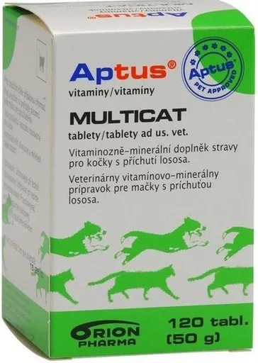 Aptus MULTICAT multivitamínové tablety pre mačky 120 tabliet