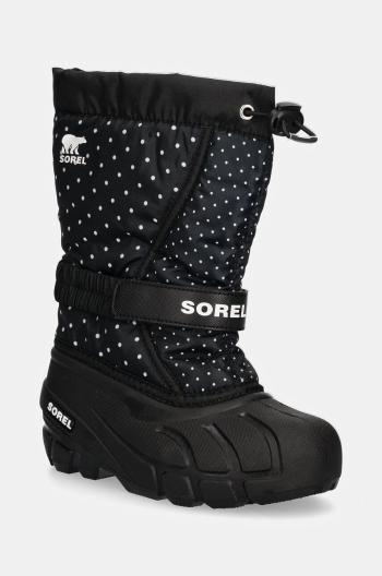 Zimné topánky Sorel CHILDRENS FLURRY BO čierna farba, 2114091