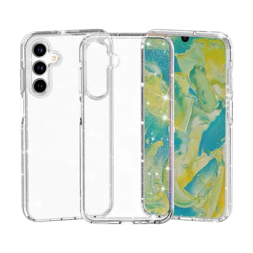 CLARO Ochranný kryt pre Samsung Galaxy A16 / A16 5G TRANSPARENT GLITTER