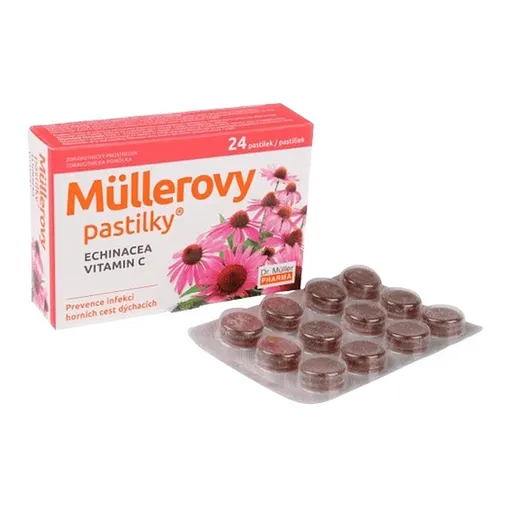 DR. MÜLLER Müllerove pastilky s echinaceou 24 kusov