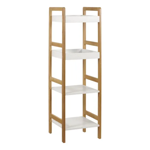 Autronic Policový regál 4 bílé police DR-013-4, 4 poschodia