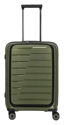 Palubný kufor na notebook Travelite Air Base 4w S Front pocket Olive