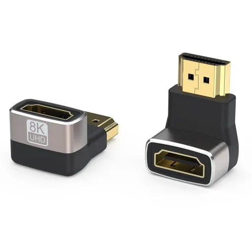 PREMIUMCORD Adaptér spojka 8K HDMI A - HDMI A, F/M, zahnutá do pravého uhla 90 °