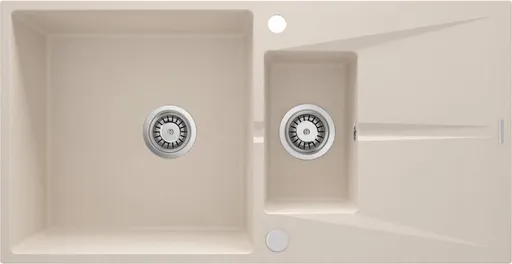 DEANTE DEANTE - Corio béžový Granitový drez, 1,5-miska s odkvapkávačom ZRC_5513