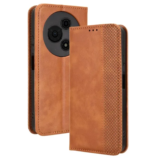 BUSINESS Peňaženkové puzdro pre TCL 605 / TCL 60 SE hnedé