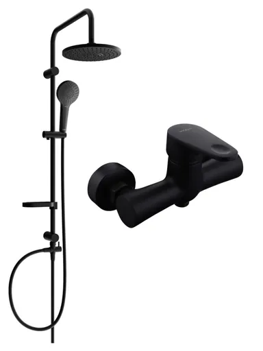 MEXEN/S - Erik sprchový stĺp vrátane sprchovej batérie Kama, čierna 72540205-70