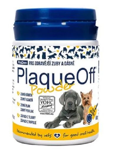 PlaqueOff ProDen Powder dentálny prášok na orálne použitie pre psy a mačky 60 g