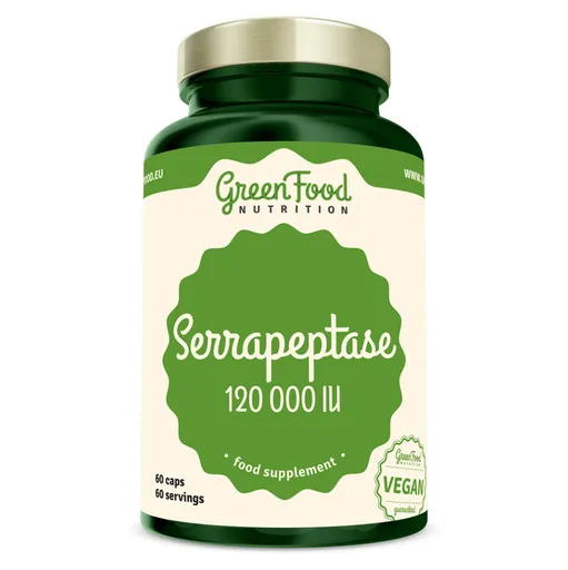 GREENFOOD NUTRITION Serrapeptase 120000IU 60 kapsúl