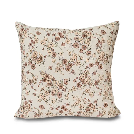 Kvalitex Obliečka na vankúš Kvietky béžová, 40 x 40 cm