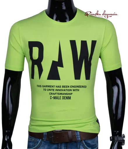 Zeleno-žlté tričko pre pánov.