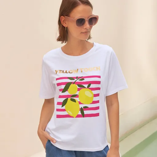 Voľné tričko s potlačou