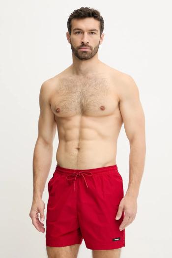 Plavkové šortky Calvin Klein červená farba, LV00N61111