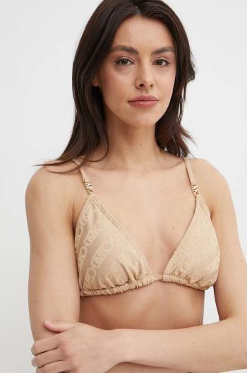 Plavková podprsenka MICHAEL Michael Kors STRING BIKINI TOP béžová farba, jemne vystužený košík, MM13094