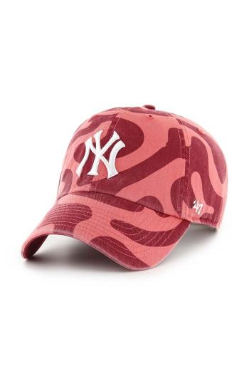 Bavlnená šiltovka 47 brand MLB New York Yankees červená farba, vzorovaná, B-FRFMC17GWS-IR