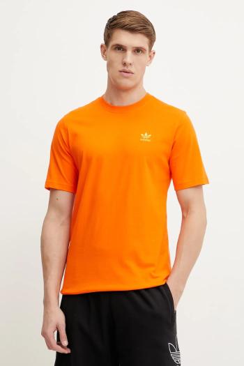 Bavlnené tričko adidas Originals Trefoil pánske, oranžová farba, jednofarebné, JC9995