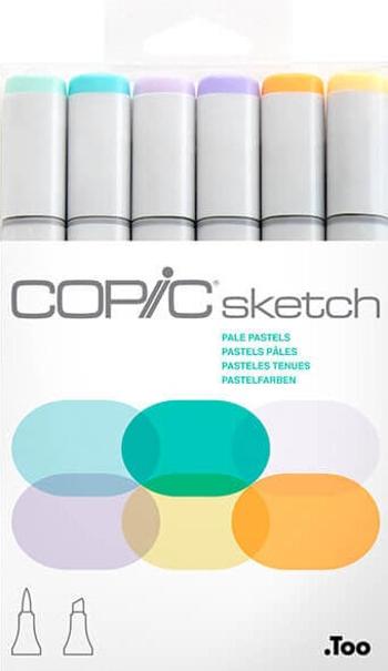 Copic Sketch Fixky Pale Pastels 6 ks