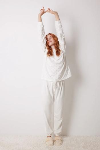 Pyžamo women'secret LOVE ACTUALLY GENERIC PJ dámske, béžová farba, 4758234