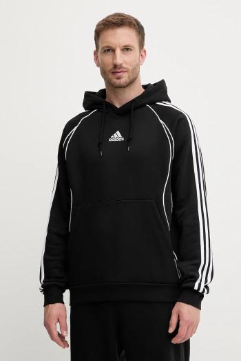 Mikina adidas Originals Teamgeist čierna farba, s kapucňou, s nášivkou, JY6394