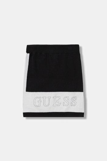 Dievčenská sukňa Guess čierna farba, mini, rovný strih, J5YD00 Z3GW0