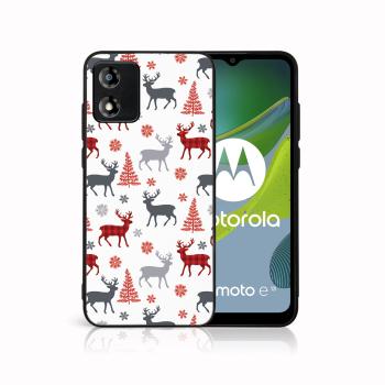 MY ART Kryt s vianočným dizajnom Motorola Moto E13 DEER (068)