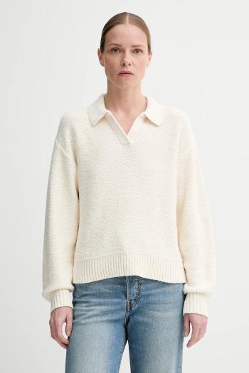 Sveter Levi's SATELLITE POLO SWEATER dámsky, biela farba, 0012N